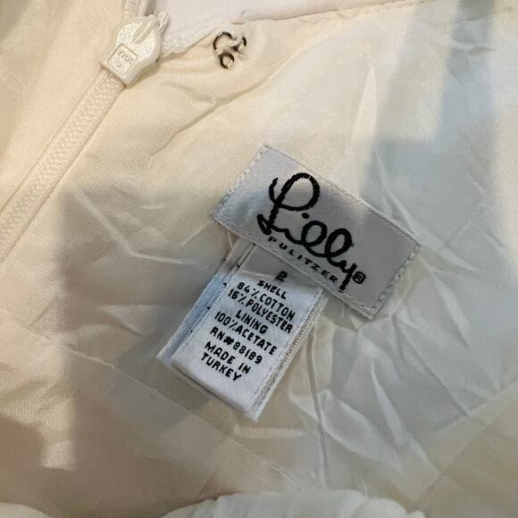 Lilly Pulitzer Embossed Daisy Halter Dress Mini White Casual Spring - 2 - Picture 7 of 7